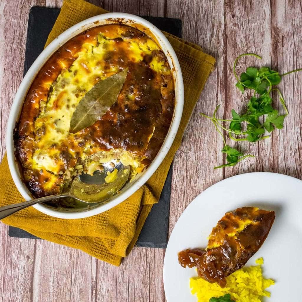 Traditional South African bobotie recipe