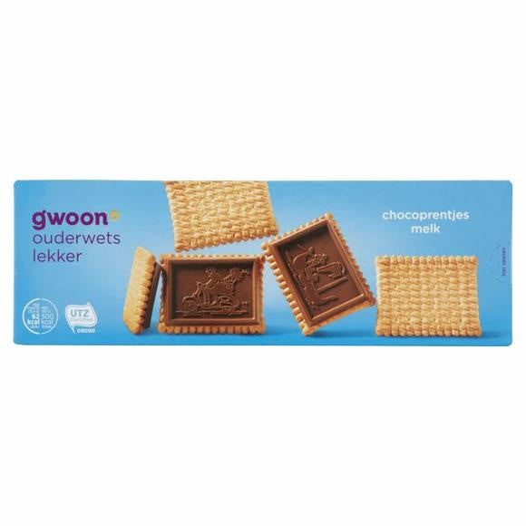 G'Woon Milk Chocolate  Coated Picture Biscuits 150g