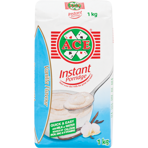 Ace Instant Porridge 1kg Vanilla