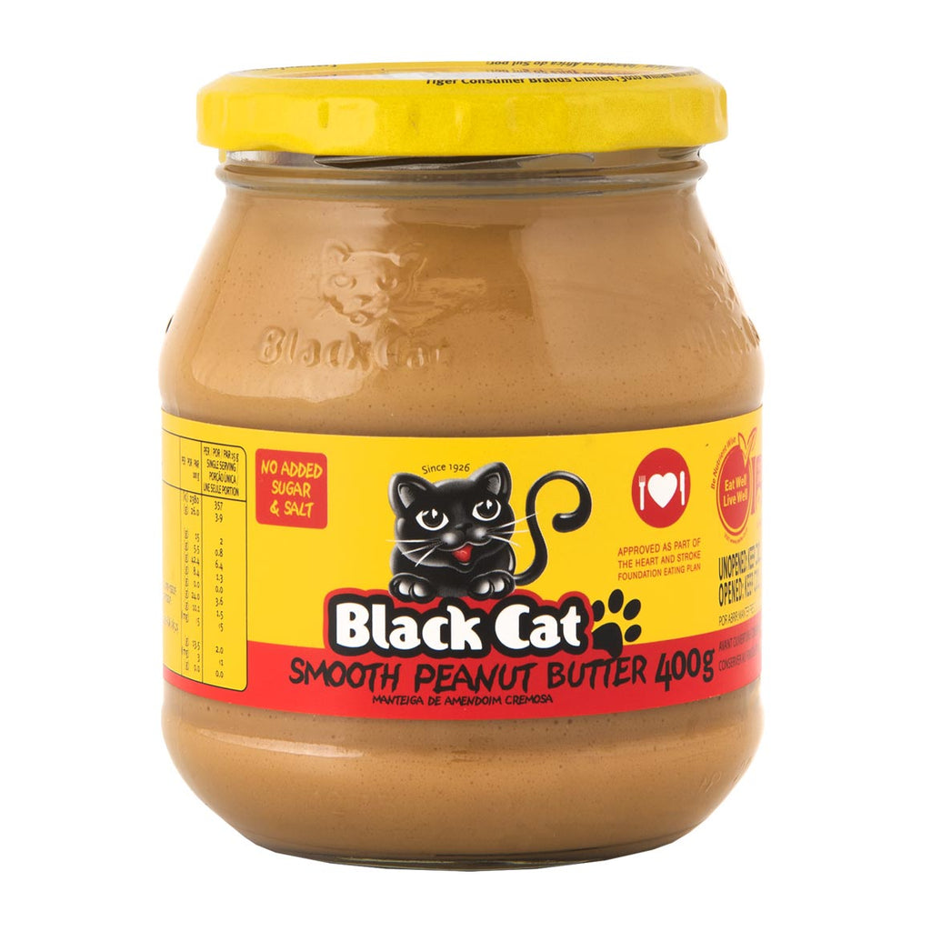 Black Cat Peanut Butter Smooth NO SUGAR or SALT 400g