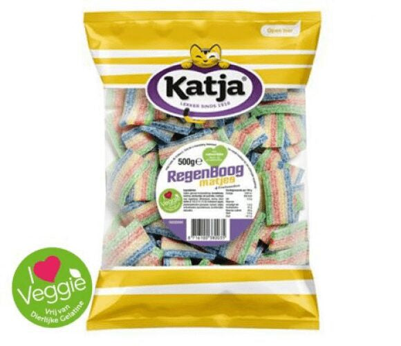 Katja Rainbow Strips Sours - 100g