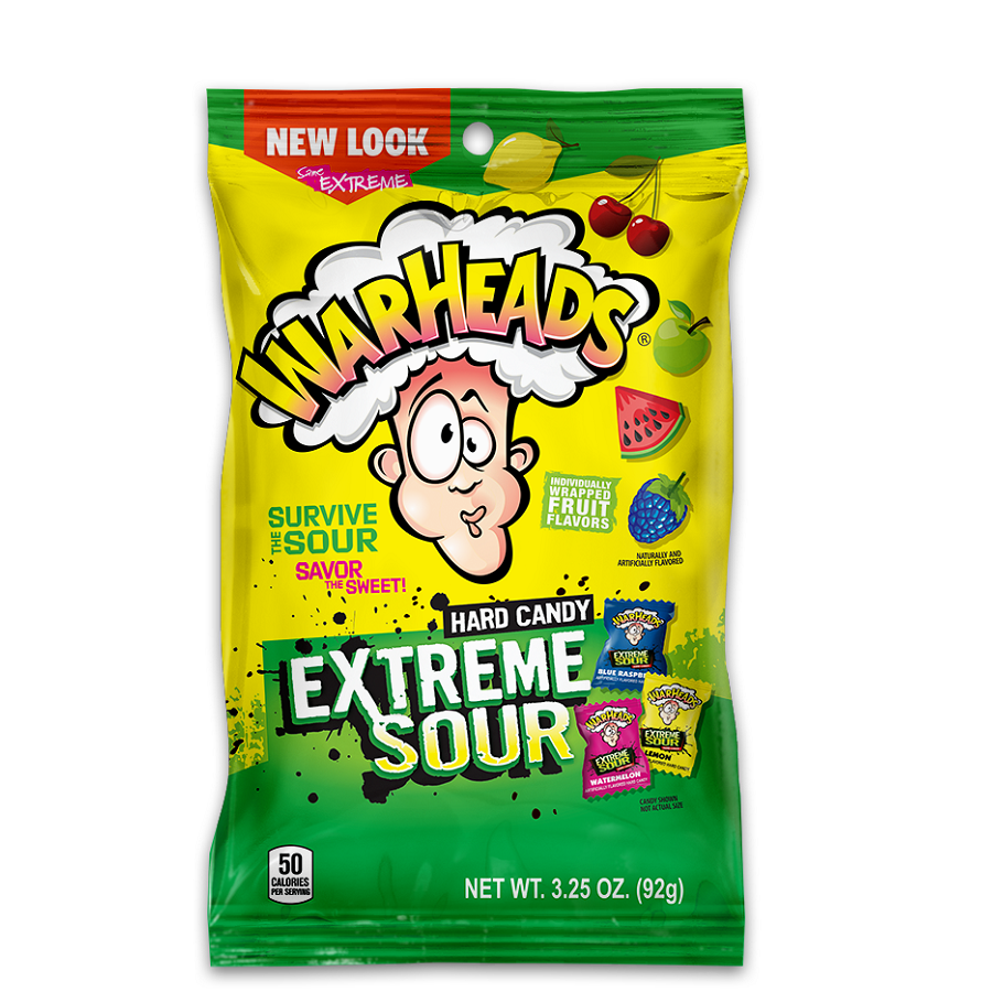 Warheads Extreme Sour Hard Candy Pegbag