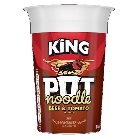 King Pot Noodle - Beef & Tomato 114g