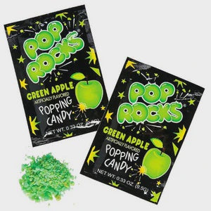 Pop Rock Popping Candy Sachets - Green Apple 9.5g