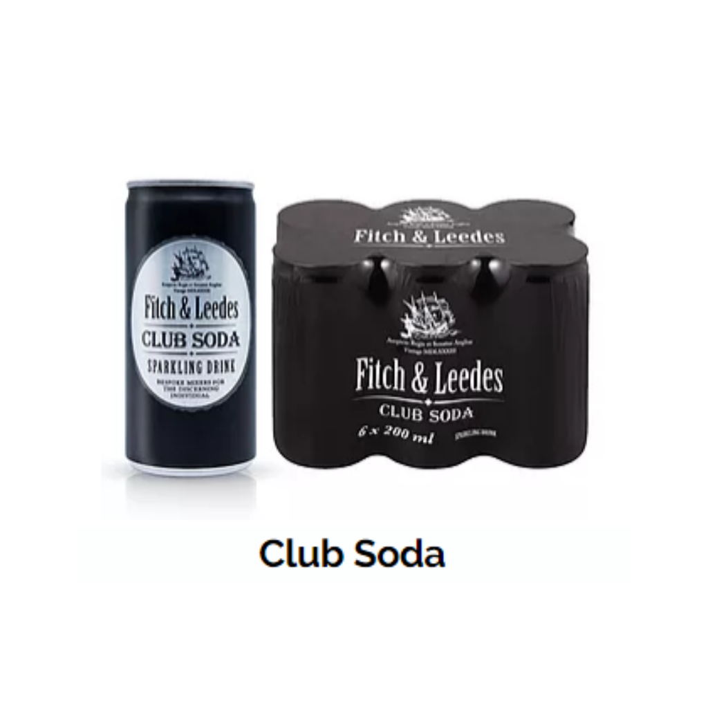Fitch & Leeds 6 Pack x 200ml Club Soda
