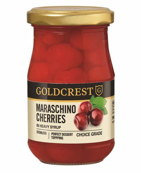 Goldcrest Maraschino Cherries in heavy syrup 225g