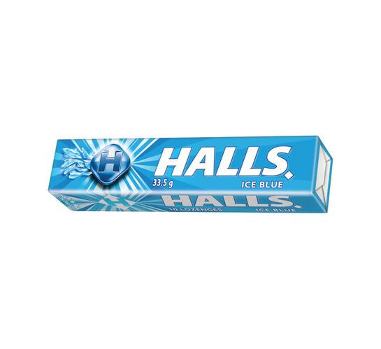 Halls Lozengers Ice Blue 10's