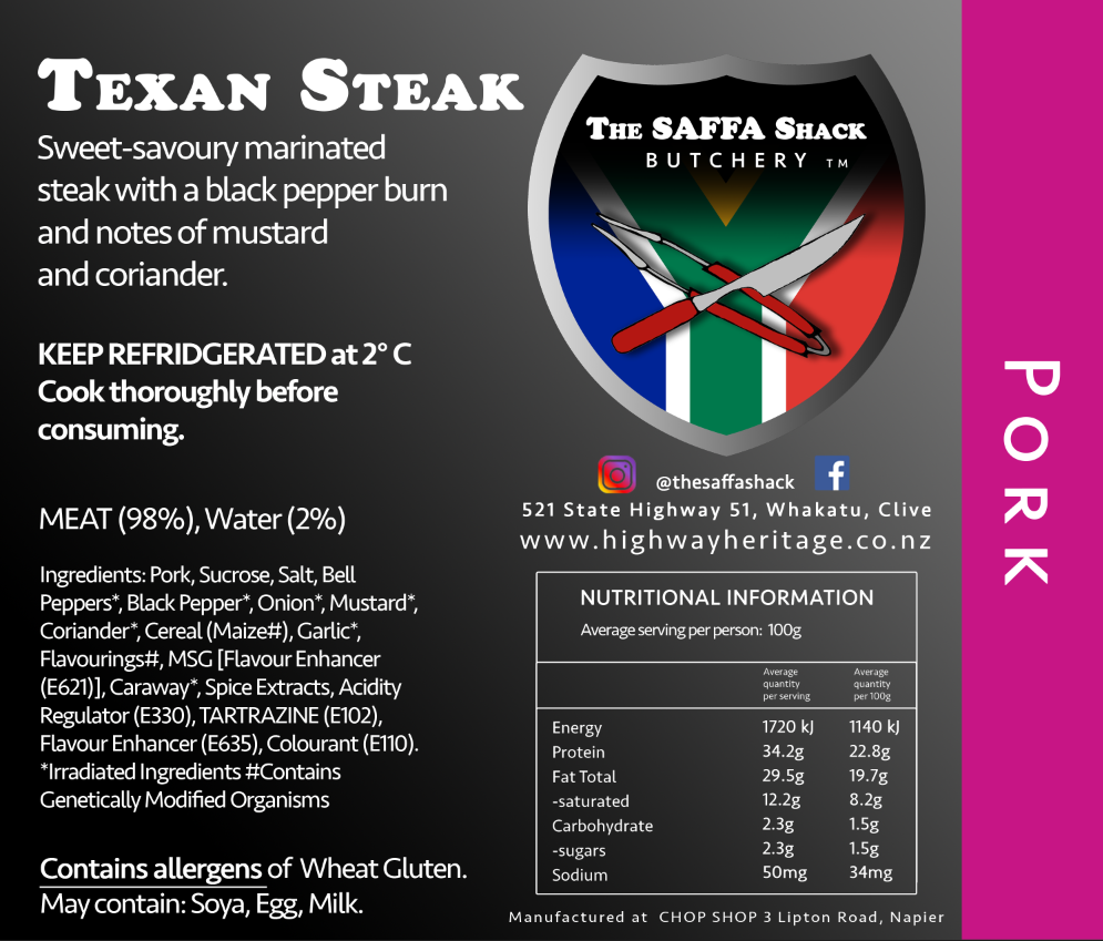 Texan Steak (Pork) / kg