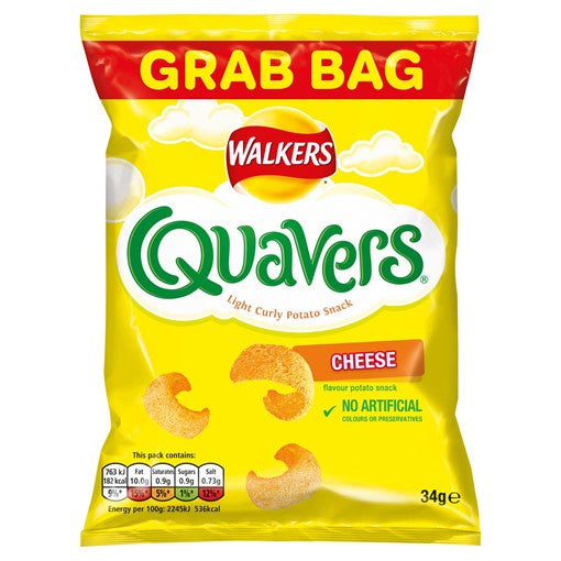 Walkers Quavers Cheese Crisps 34g