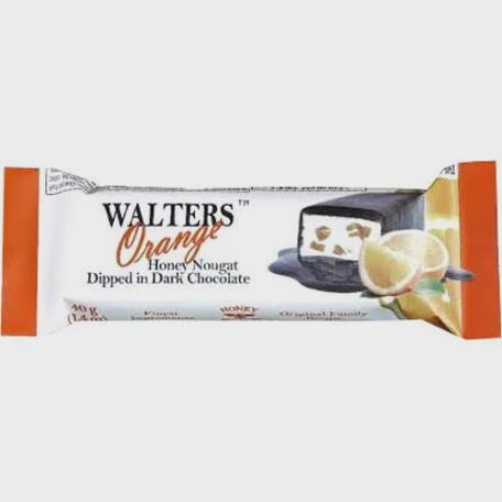 Walters Nougat Dark Chocolate Orange 40g