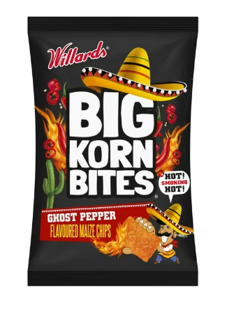 Willards Big Korn Bites Ghost Pepper 120g