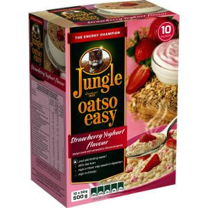 Jungle Oatso Easy Instant Oats Sachets Strawberry 500g (10x50g)